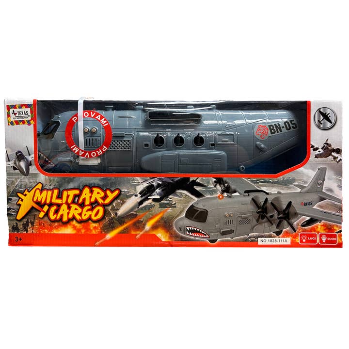 Large Transport Military Aircraft Model in Open Window Box for wholesale by Texas Toy Distribution