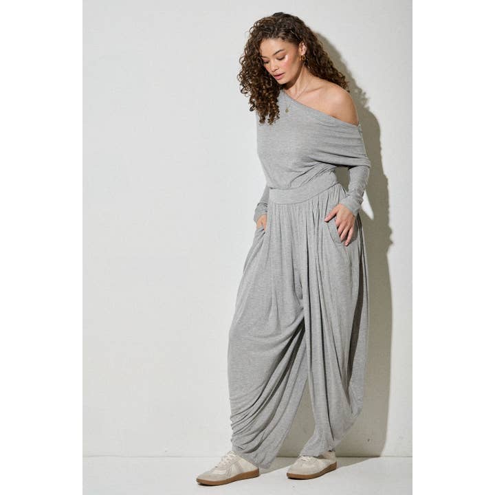 SKYLAR ROSE - Wholesale Jumpsuit - Women's - One Shoulder Draped Jersey Jumpsuit9