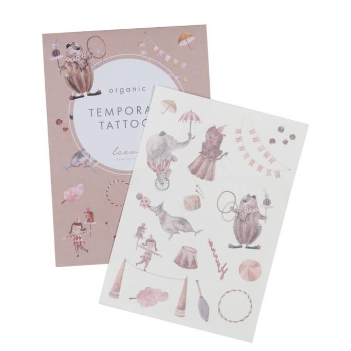 Leevje - Wholesale Temporary Tattoo - Kids - Organic Tattoos "Circus"1