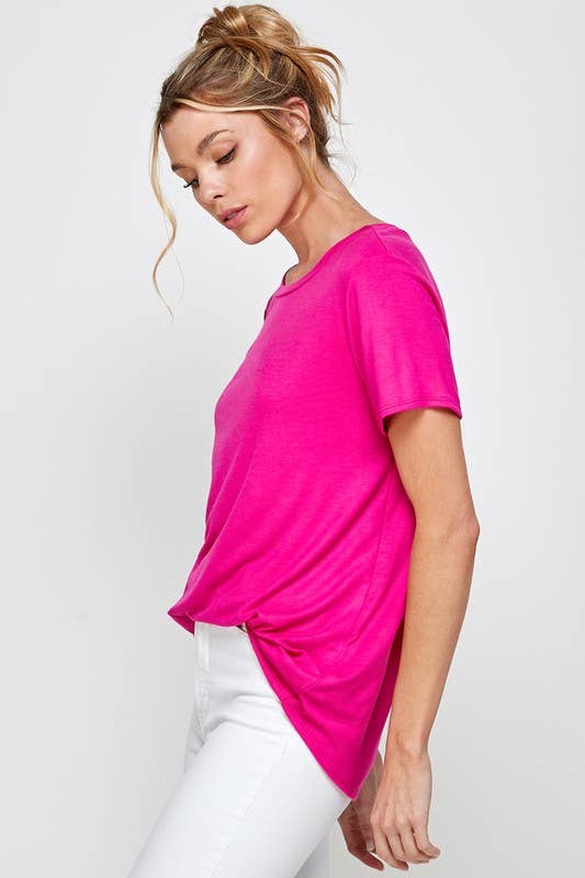 A.gain - Vendita all'ingrosso Maglietta - Donna - A.gain Top basico a maniche corte tinta unita taglie comode6