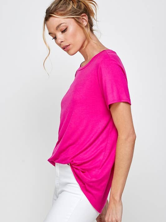 A.gain - Wholesale T-Shirt - Women's - 10733SSP07 - PLUS SIZE BASIC SOLID SHORT SLEEVE TOP6