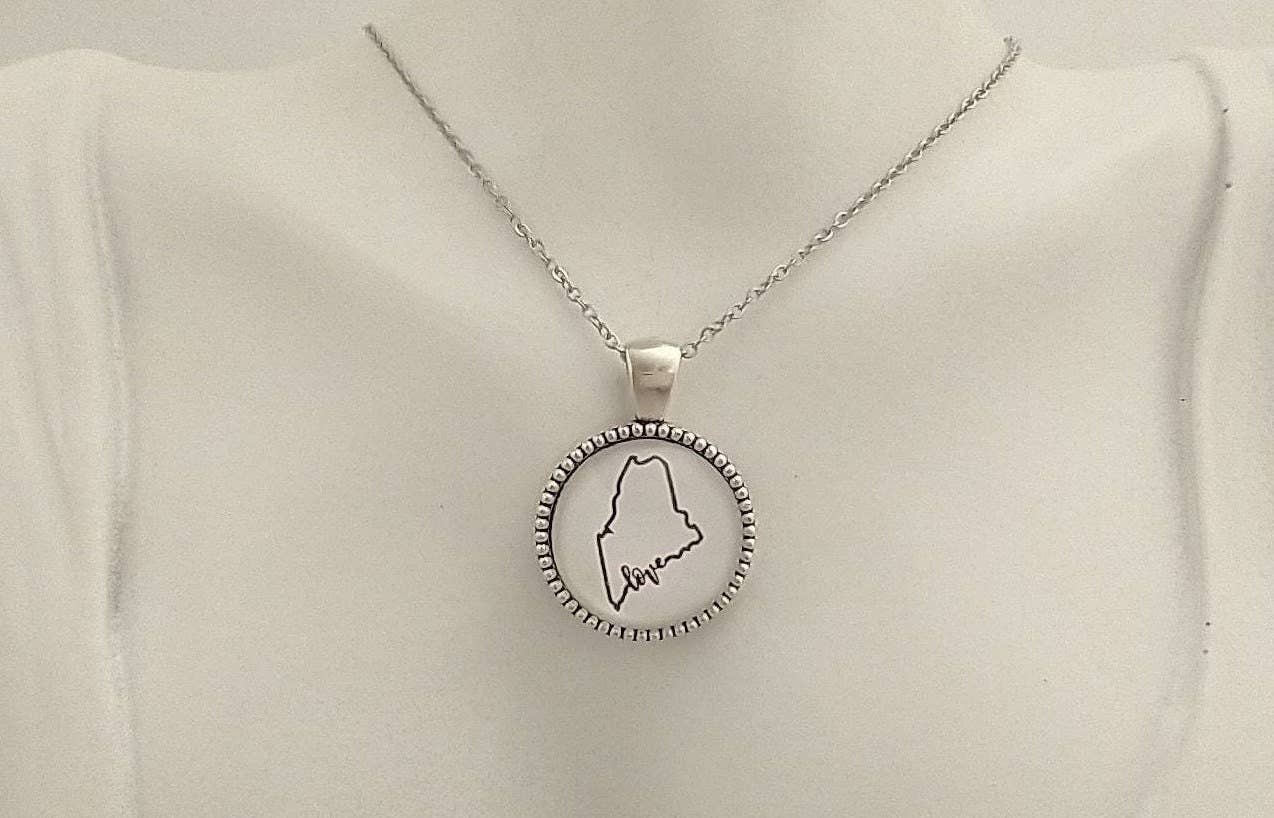 Piccadilly Pendants - Venta al por mayor Collares con colgantes/abalorios - Collar de brújula personalizada, collar de geografía3