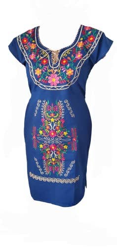 Puerta21 – wholesale Dress – Women's – Oaxacan Dress Mexican Embroidered Dress from Oaxaca Mexico9