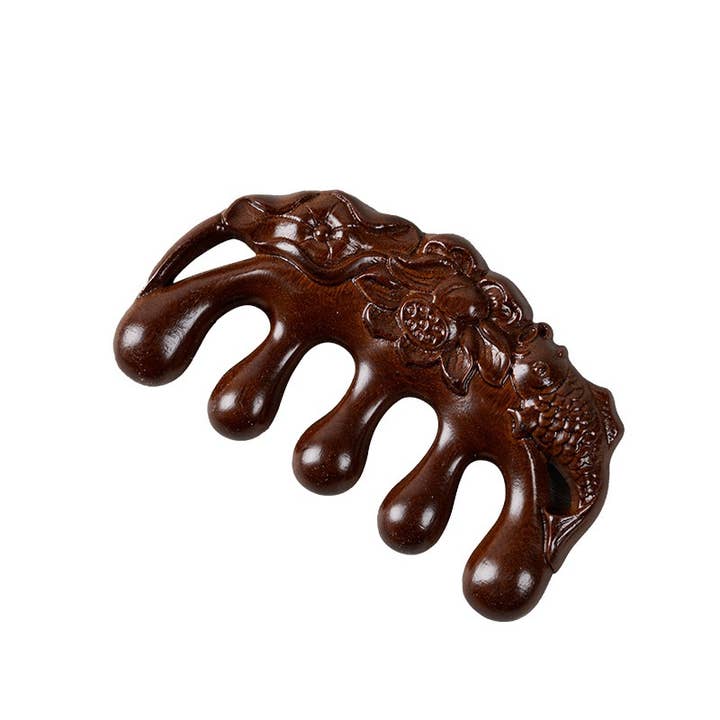 LadyJuneAccessories - Wholesale Hair Brush/Comb - Wooden Massage Comb with Wide Tooth, Scalp Massager2