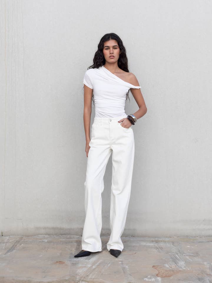 WIDE LEG MID RISE FULL LENGTH JEANS for wholesale by Javier Teruel García - InfinityWear