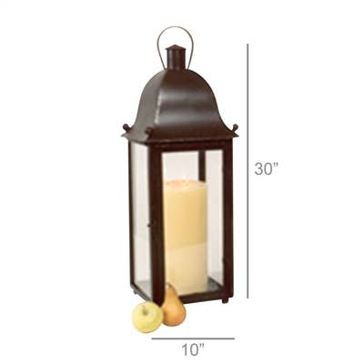 San Juan Lantern Grande - Black. Includes GGSL-0 Glass for wholesale by HomArt