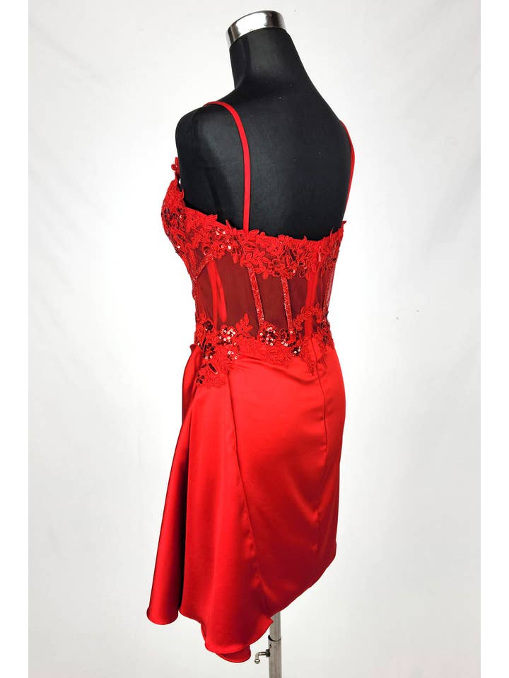 Chicas - Wholesale Dress - Women's - Short Dress With Sequins and Embroidery. C35514