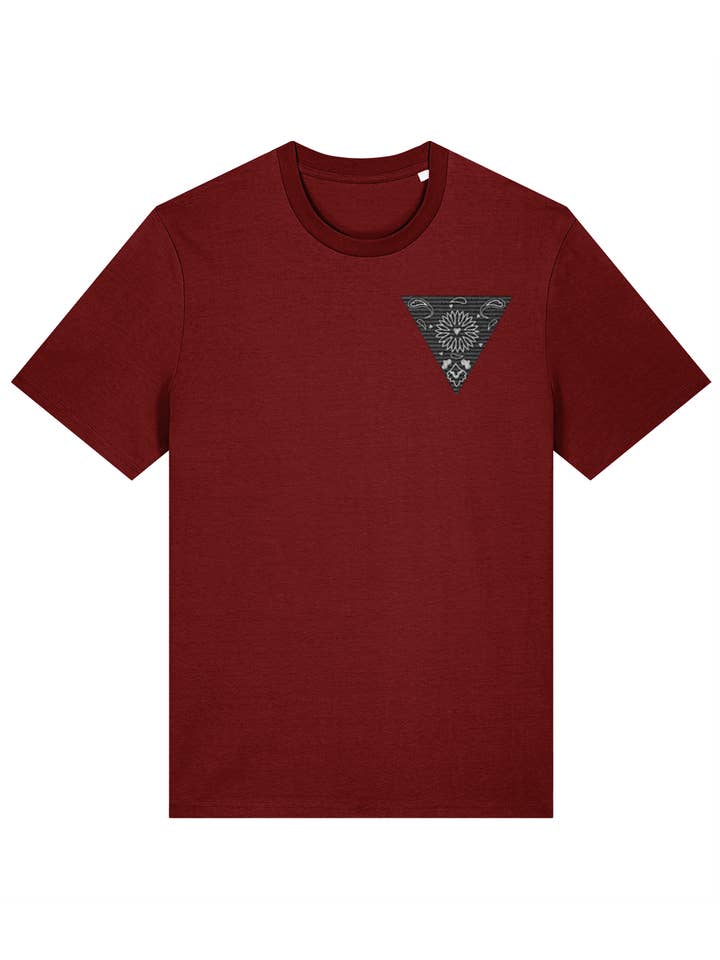 Unapologaytic – T-shirt – Homem por atacado – T-shirt Orgânico Preto Bordado com Bandeira2