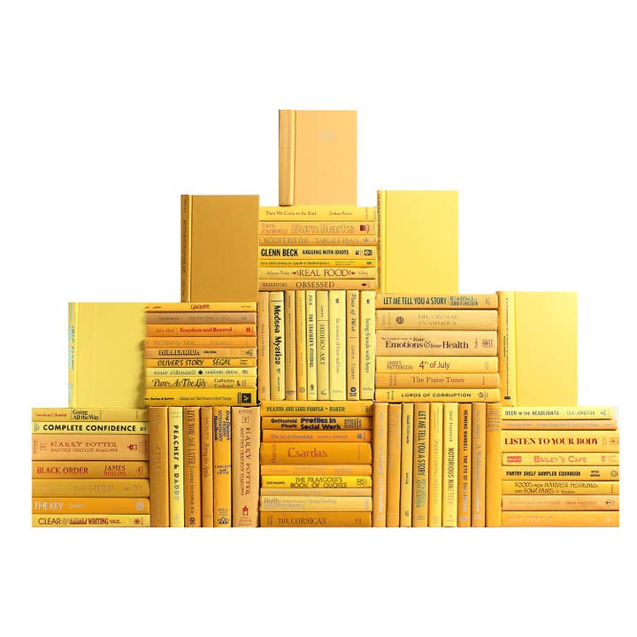 Decorative Yellow Books - Daffodil Wall - Set of 75 for wholesale by Booth & Williams