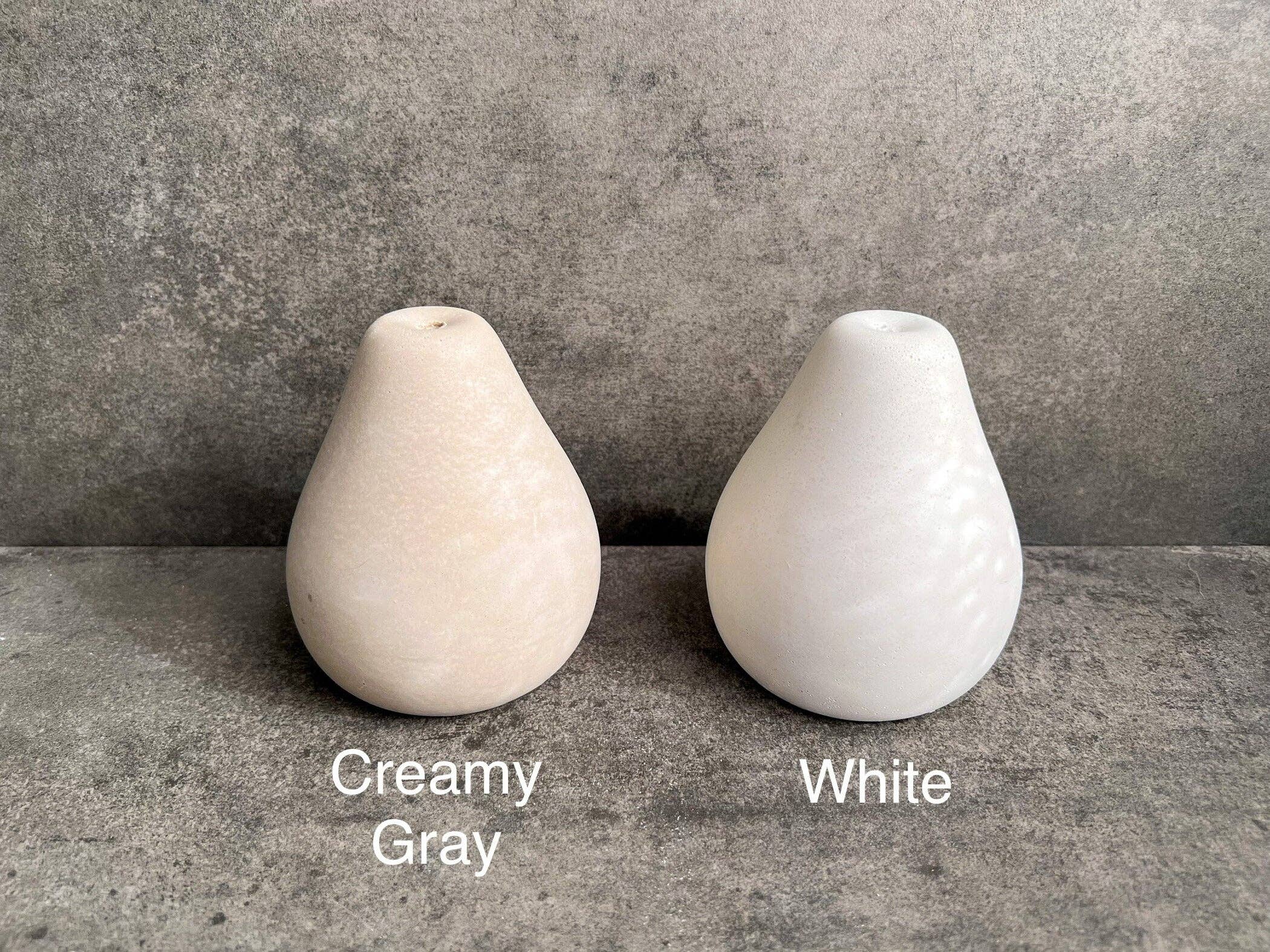 Minimal Loot Design – Engroshandel Skulptur – BETONPÆRESKULPTUR, Minimalistisk cementindretning, bordpladekunstfigur, moderne dekorativ frugt, dekorativ pære, indretning til sofabord8