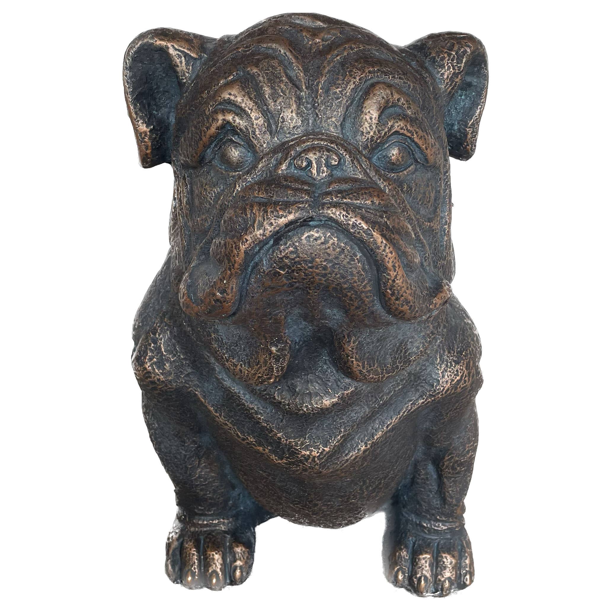 Galt International Company - Wholesale Outdoor Ornament/Decor - Sitting Bulldog Garden
 Resin Statue 16"15