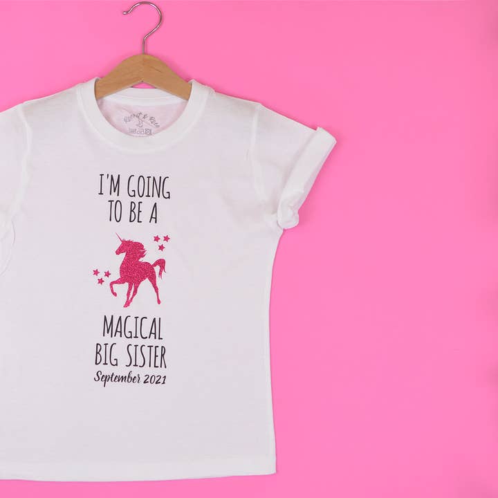 Camiseta infantil I'm Going to be a Magical Big Sister por atacado de Rocket & Rose Ltd