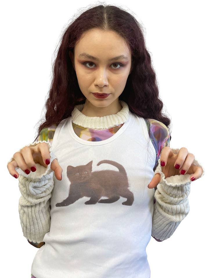 Scaredy Cat Tank for wholesale by Samudāy Studios