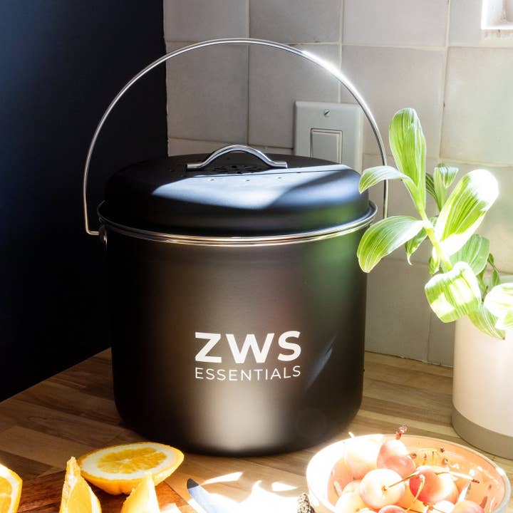 ZWS Essentials - Wholesale Kitchen Storage/Organizer - Countertop Compost Bin- Stainless Steel, Kitchen Compost Bin2