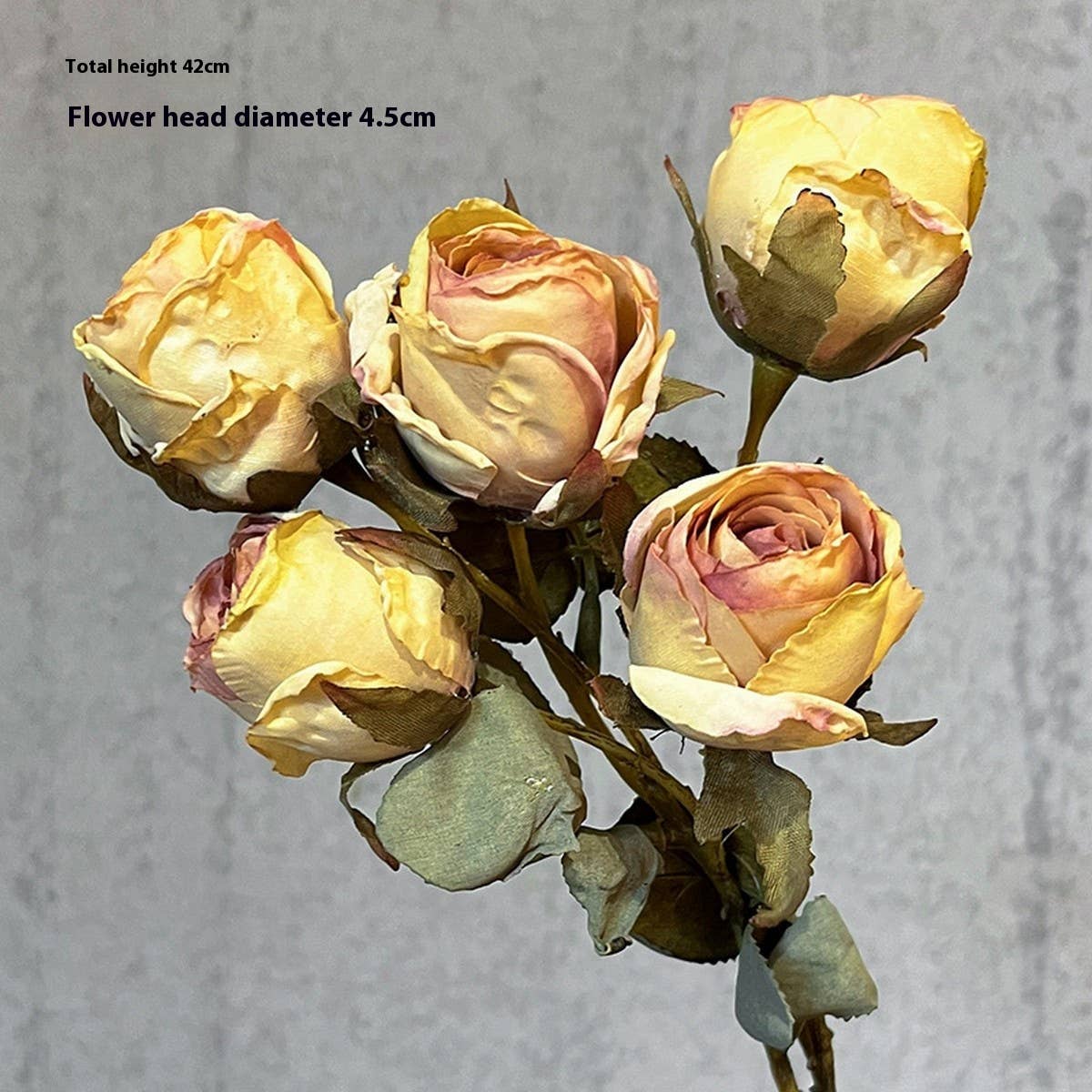 ACCITY - Wholesale Artificial Flowers - High-End Burnt Edge Rose Bouquet for Table Decor_CWMM658811