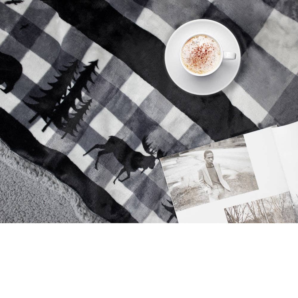 Pavilia - Vente Plaids - Plaid sherpa de Noël réversible18