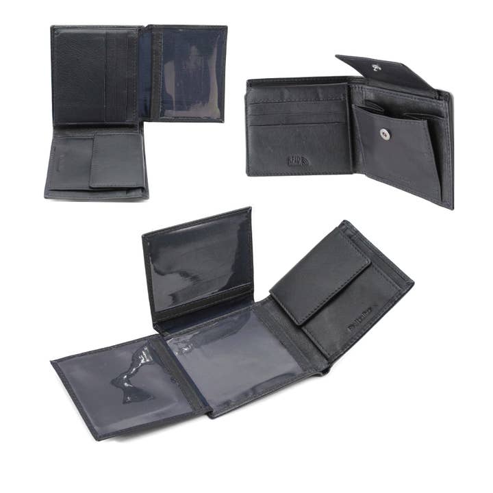 Zerimar 1942 - Wholesale Wallet - Men's - Men's leather wallet purse card holder 10x9 cm 2