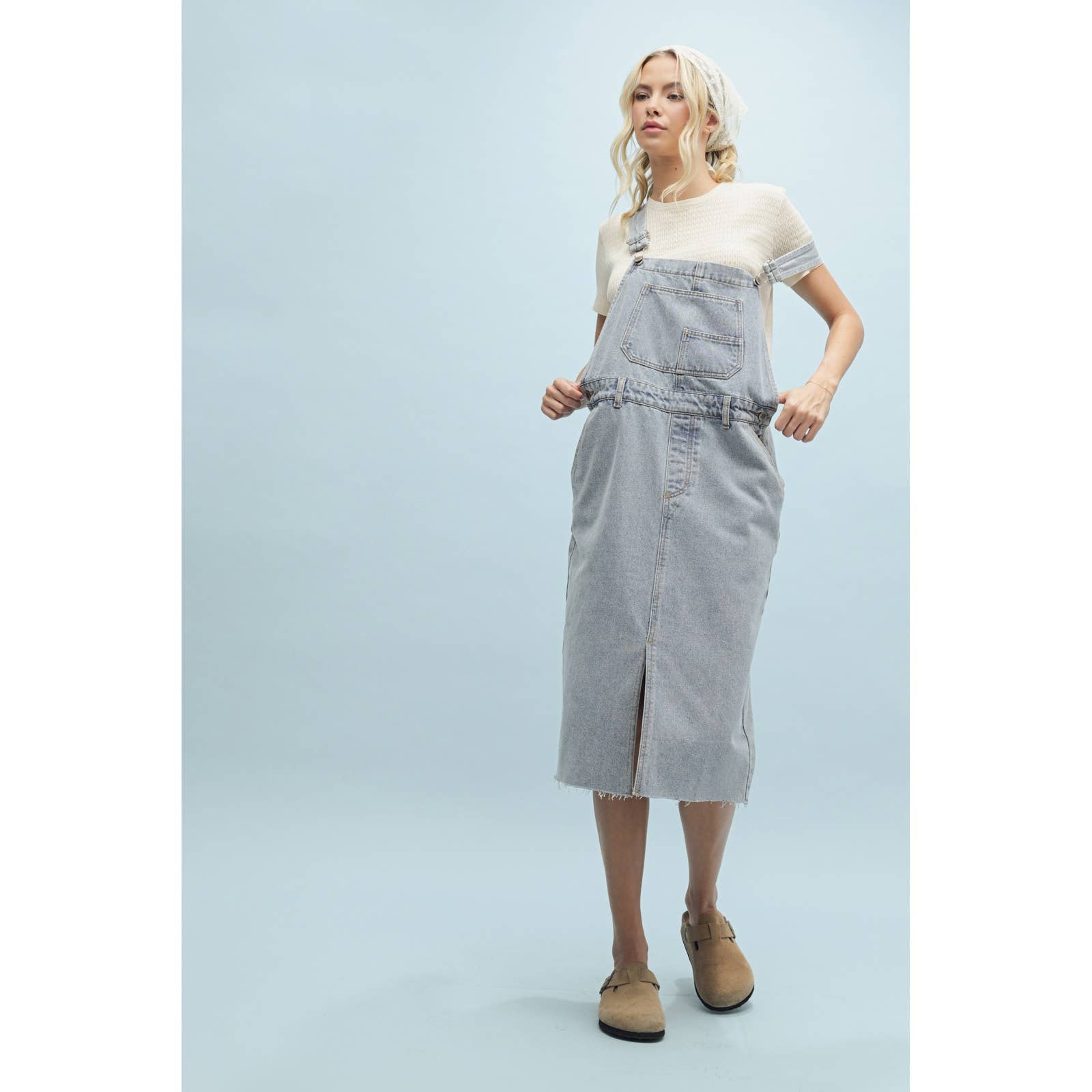 DENIM MIDI SKIRTALL / WL25-10202 for wholesale on Faire3