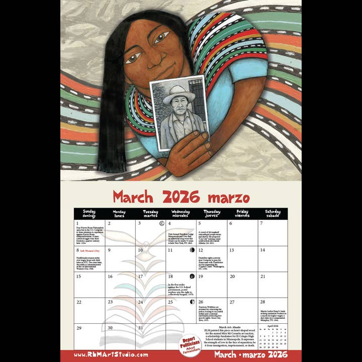 Ricardo Levins Morales Art Studio - Wholesale Calendar - 2026 Ricardo Levins Morales Liberation Calendar2