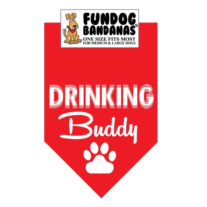 Assorted Colors 5 Pack - Drinking Buddy Dog Bandana for wholesale on Faire3