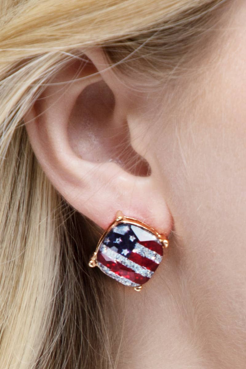 Urbanista - Vente Clous d'oreille - Puces d'oreilles drapeau américain4