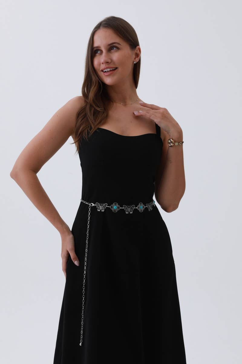 Leto Accessories - Wholesale Belt - Women's - Western Butterfly Chain Belt – Vintage Boho Waist Accessory2