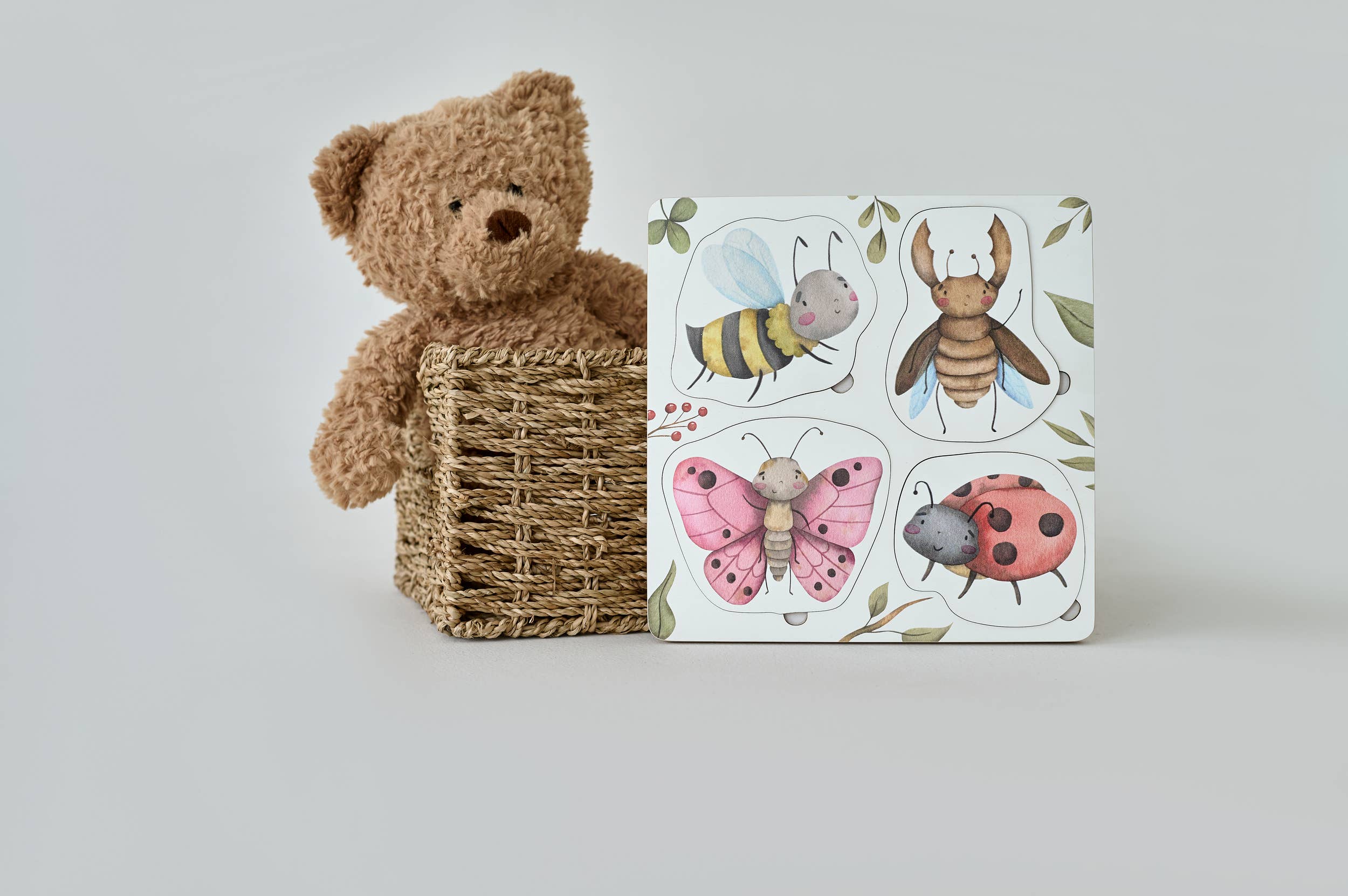 ODEAS – Großhandel Puzzle – Kinder – Lebenszyklus der Insekten Holzpuzzle Montessori Lernspielzeu9