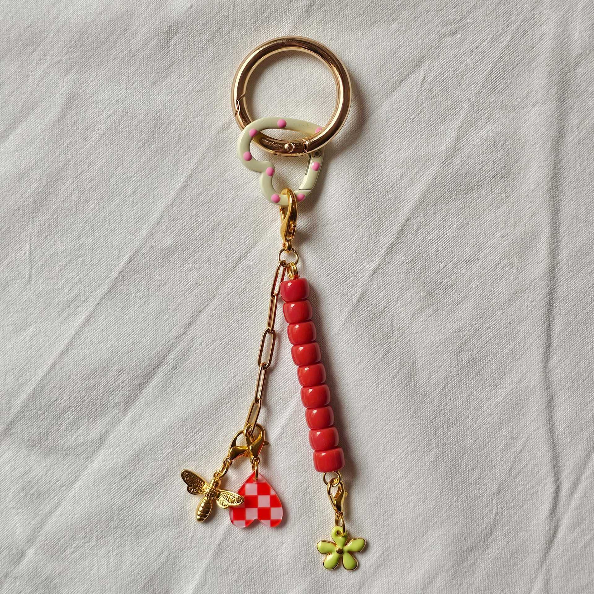 MKS America - Wholesale Keychain - Women's - Bohemia Acrylic link & Beads Chain Bag Charm Keychain15