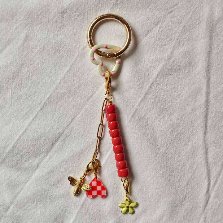 MKS America - Wholesale Keychain - Women's - Bohemia Acrylic link & Beads Chain Bag Charm Keychain15