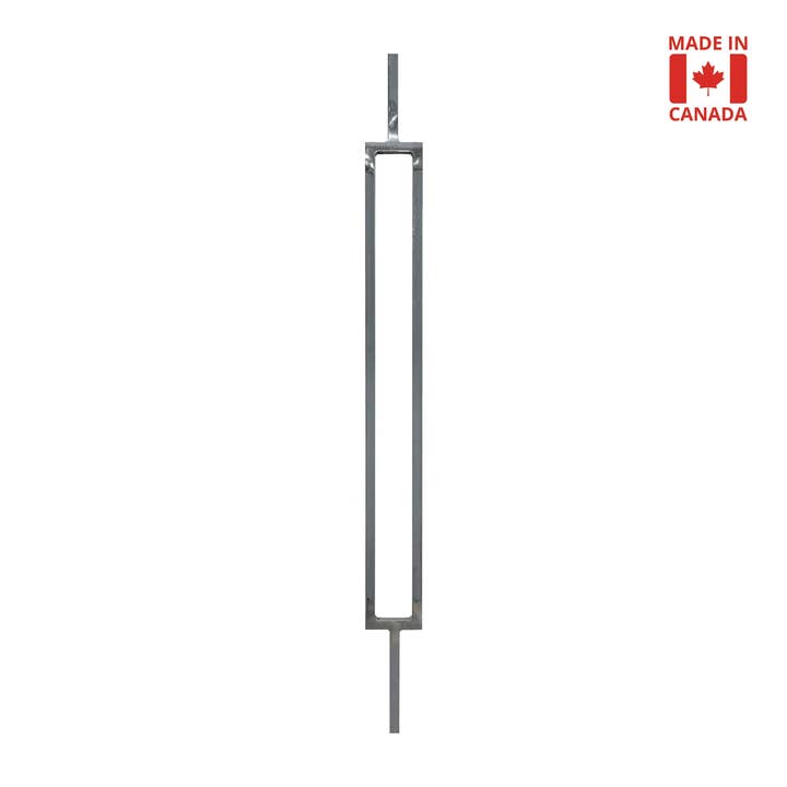 Large Rectangle (Bare/Unfinished) 1/2" Solid Square Shaft Baluster (3" Width) for wholesale by Mister Baluster