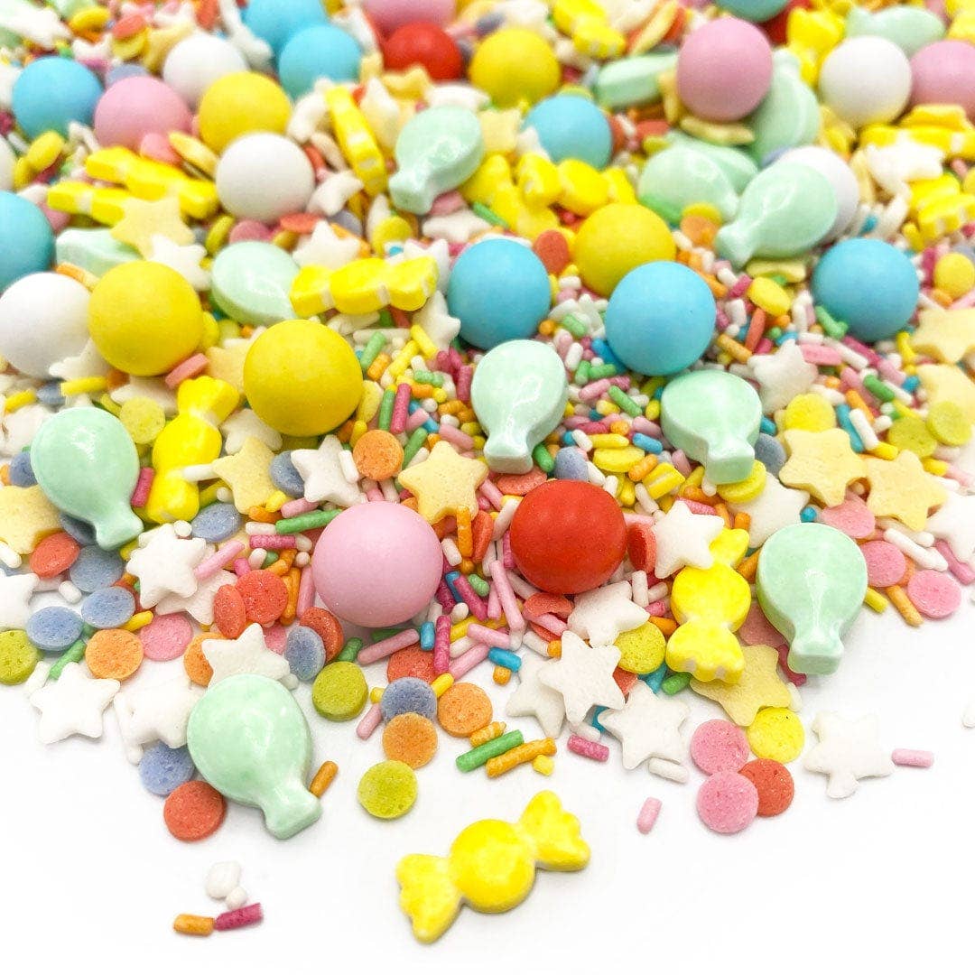 Happy Sprinkles – Engroshandel Drys – Happy Sprinkles fødselsdagsparade (90 g)1