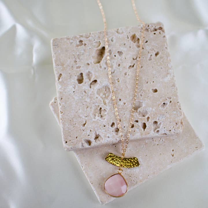 Margo//Rosa Aventurine halsband för wholesale av TISH jewelry