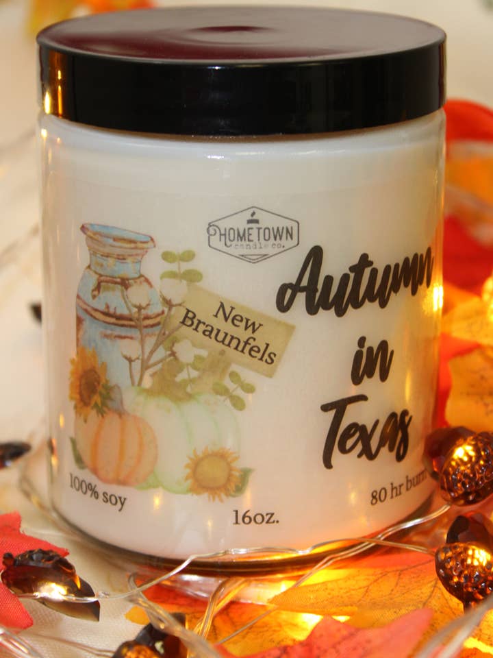 Kerze Herbst in (deiner Stadt/deinem Bundesland) für den Großhandel von Hometown Candle Co.