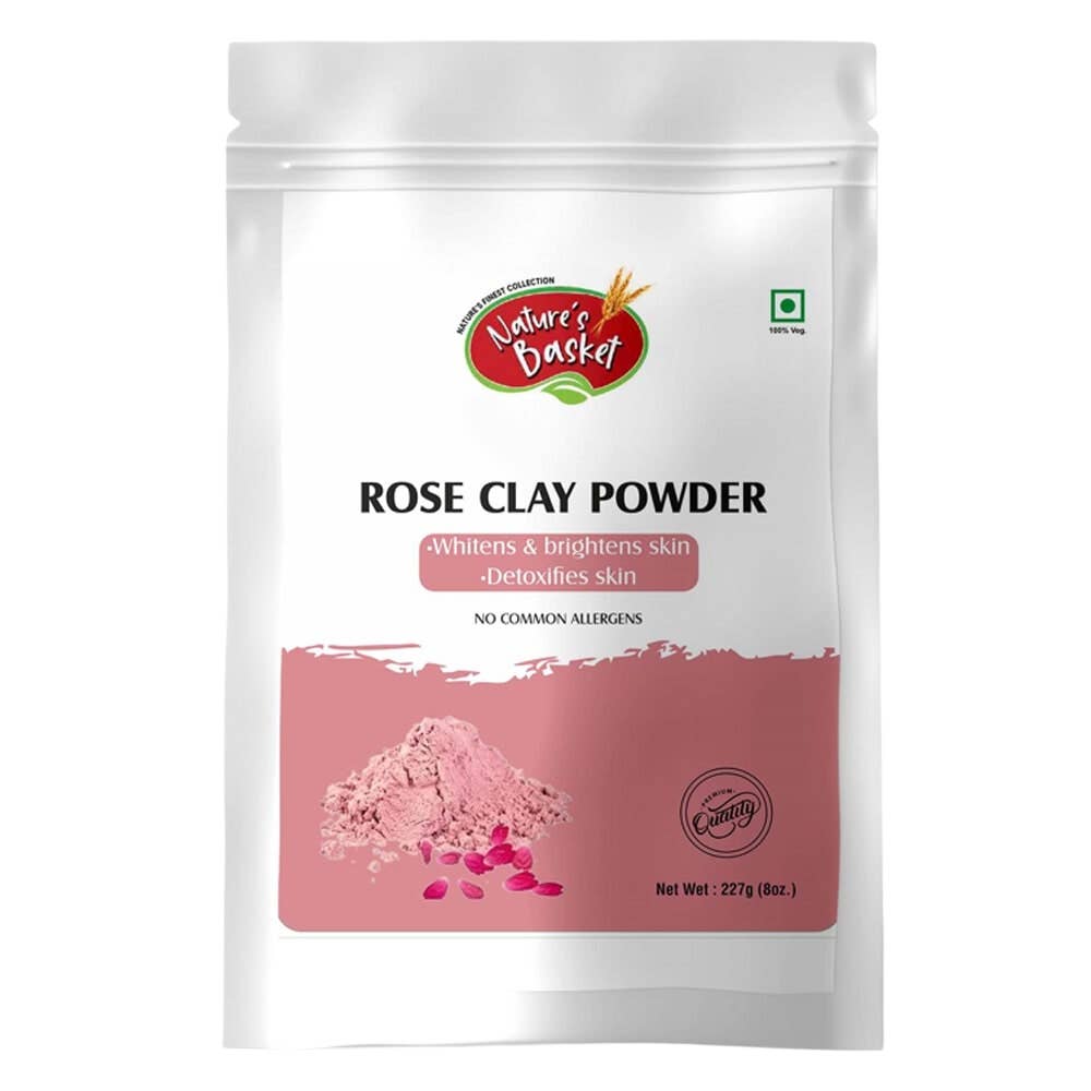 Natures Basket - Wholesale Skincare face mask - Nature's Basket Rose Clay Powder - 227 Grams0