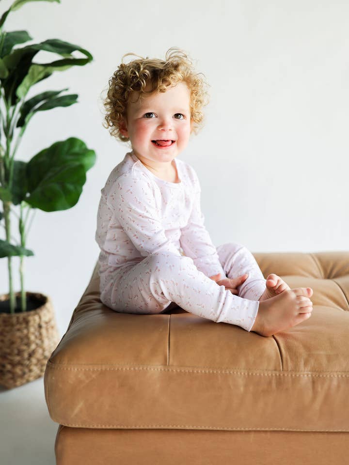 Gaia Baby Goods - Vente Haut et bas de pyjama – enfant - Pyjama bébé / tout-petit en coton bio imprimé mouettes de plage3