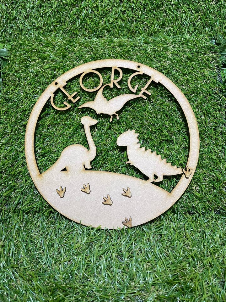 Round Name Character Plaque for wholesale by manchester laser cuts