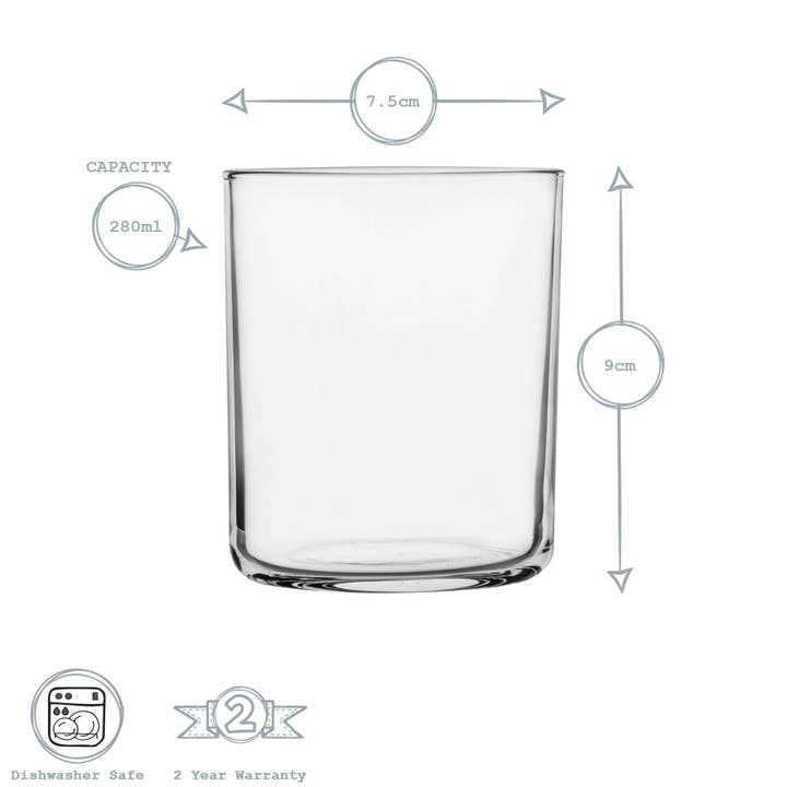 Rinkit Ltd - Wholesale Drinking Glass/Cup - Bormioli Rocco Aere Drinking Tumbler Glass - Clear - 280ml