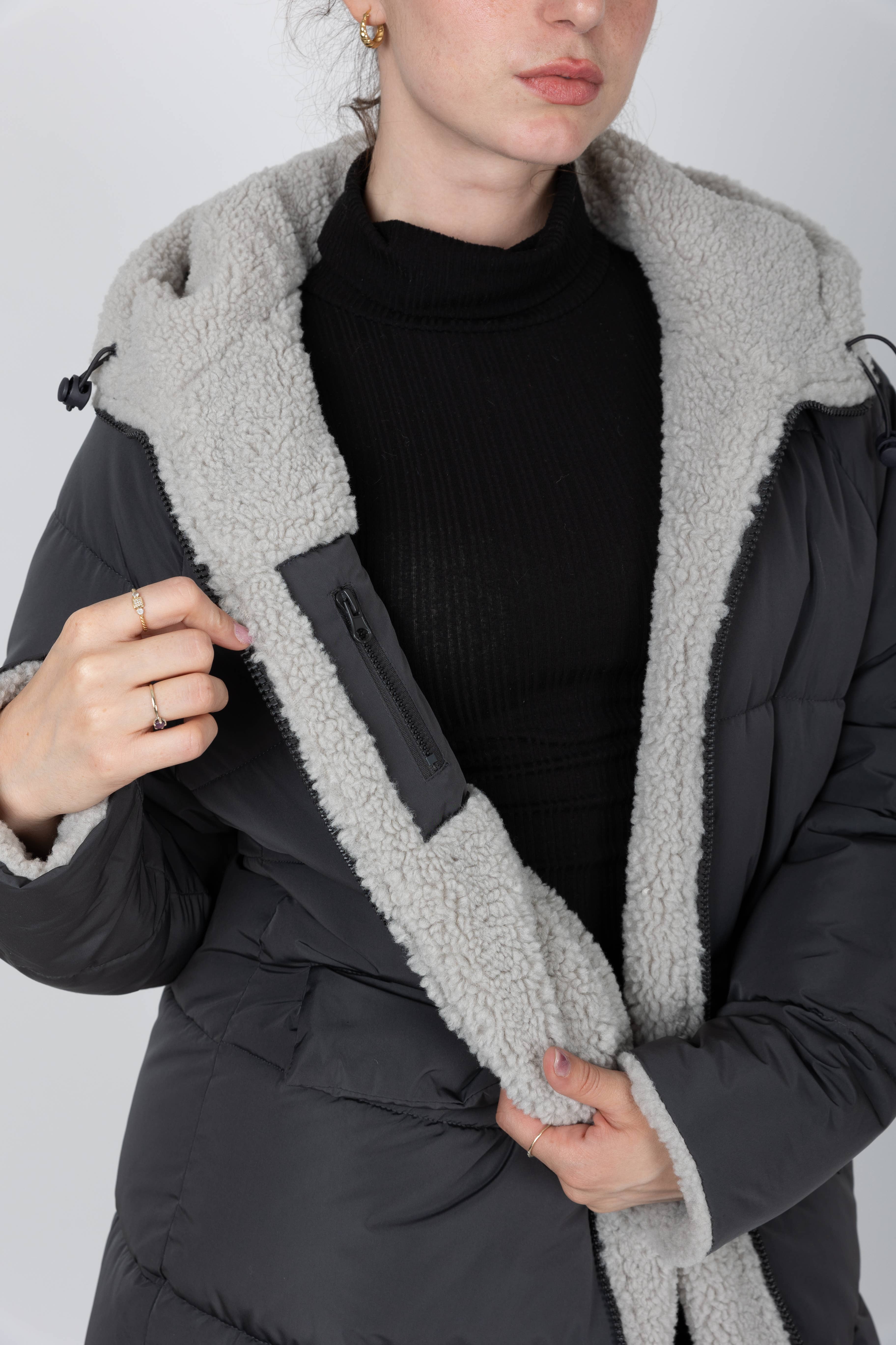 KZELL PARIS - Wholesale Puffer Jacket - Women's - REVERSIBLE LONG PUFFER JACKET9