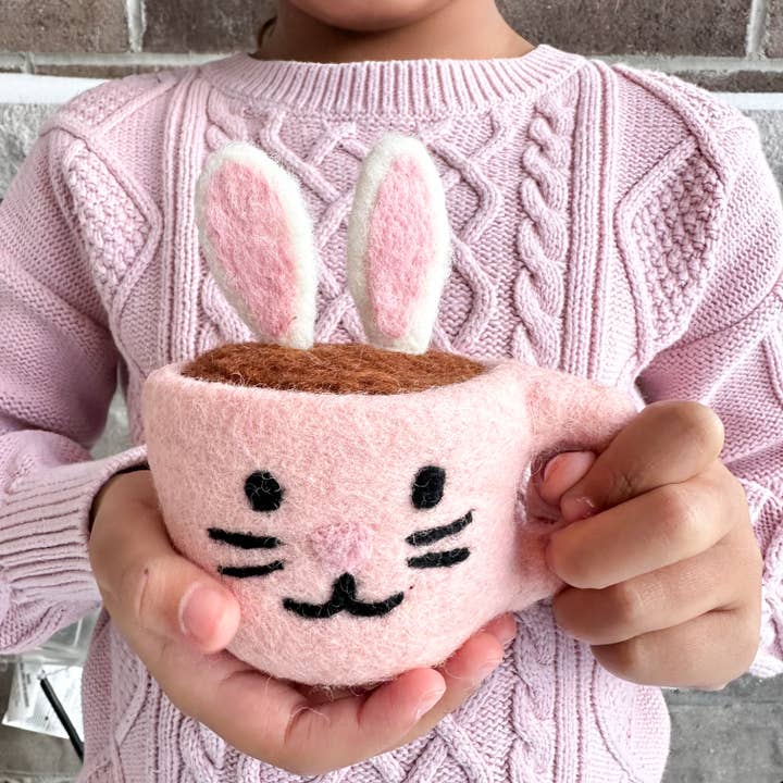 Felt Easter Bunny Coffee Mug for wholesale by Sewing Seeds Play