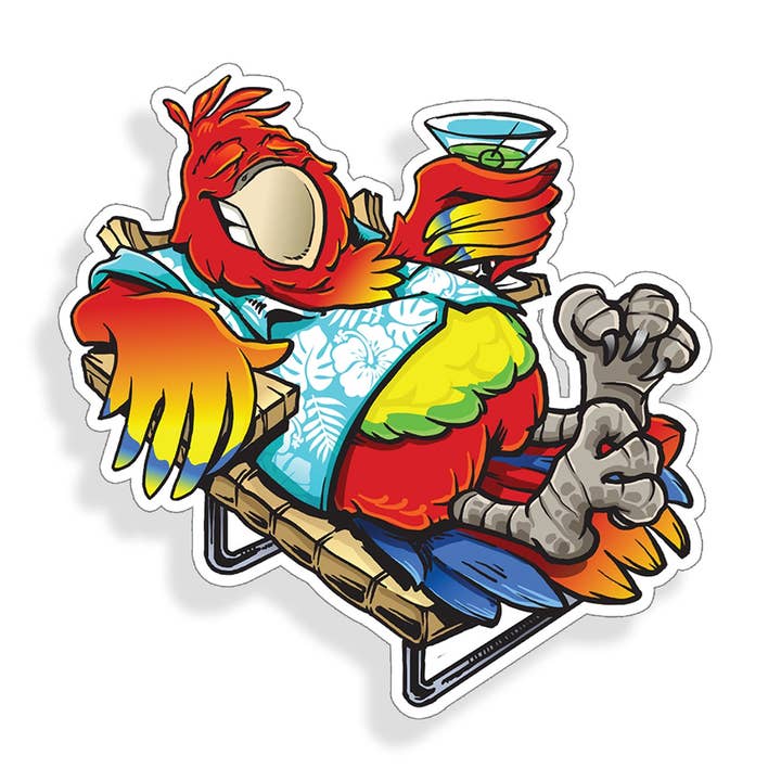 Parrot Drinking Margarita for wholesale by Real Sticky