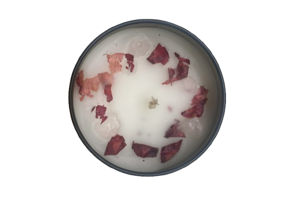 Sally Oliver - Wholesale Jar/Filled Candle - Handmade Rose Petal & Quartz Candle, Plum Rose & Patchouli1