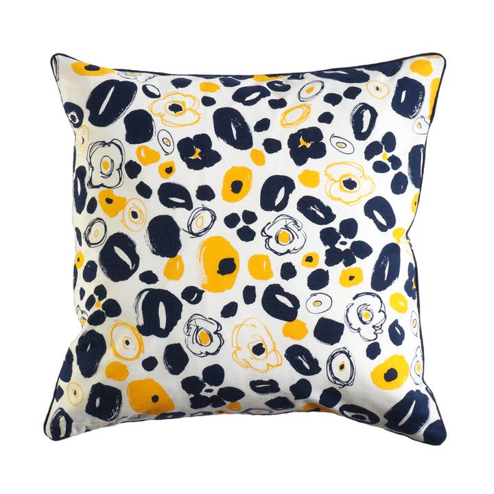 “Nigel” double-sided printed cotton cushion for wholesale by Claire Beaugrand