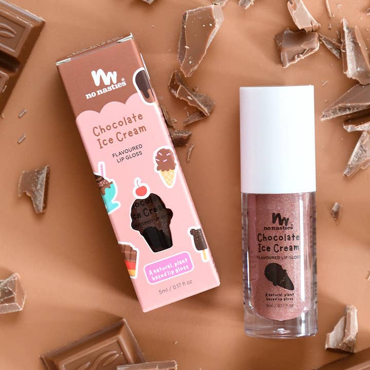 Natural Lip Gloss For Kids - Chocolate Ice-Cream for wholesale by No Nasties Kids UK