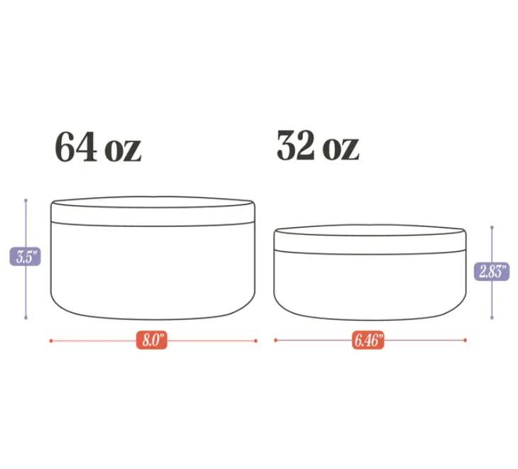 Tilley + Me - Wholesale Pet Bowl - Cat/Dog - Stainless Steel Pet Food + Water Bowl | 32oz and 64oz26