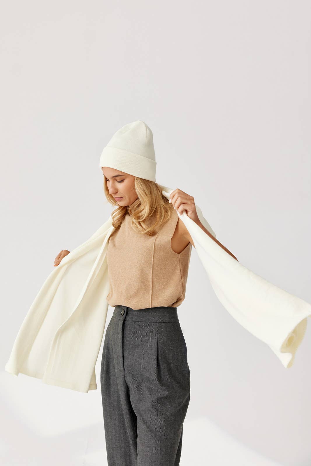 Ander - Wholesale Scarf - Women's - Scarf Penelope 100% merino wool 170x60cm- 4 colors!3