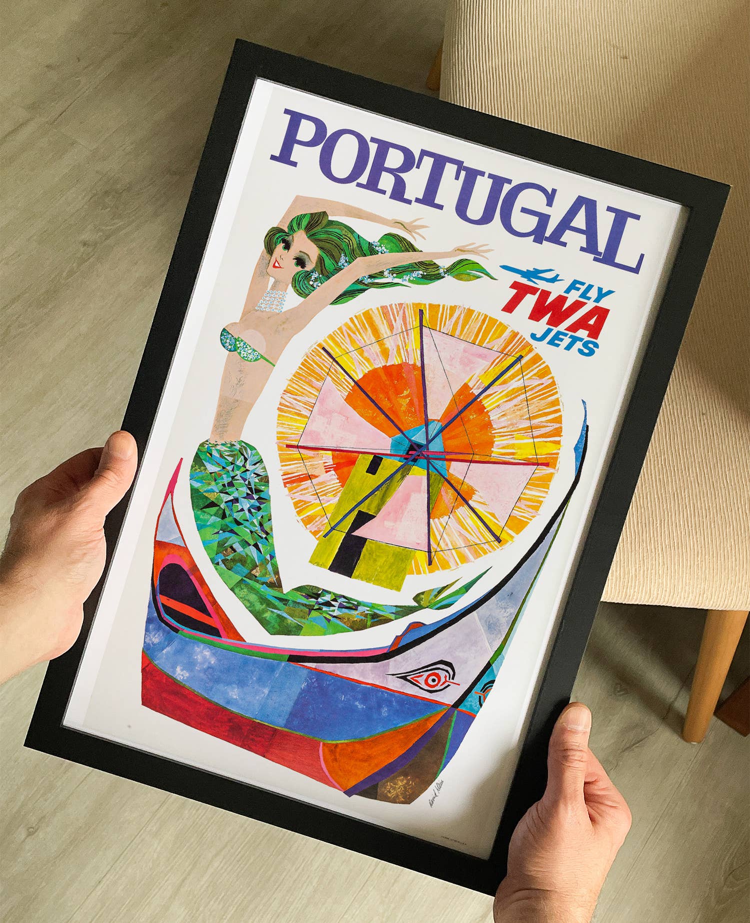 The Curious Desk - Wholesale Poster - Trans World Airlines (Portugal: Fly TWA) 1960s Poster1