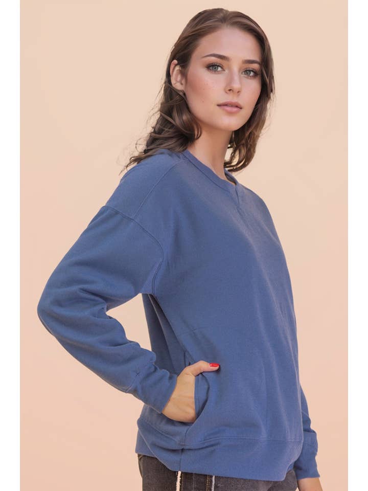 VERY J - Wholesale Knit Top - Women's - NT12385-Oversized Casual Comfy Solid Knit Top24