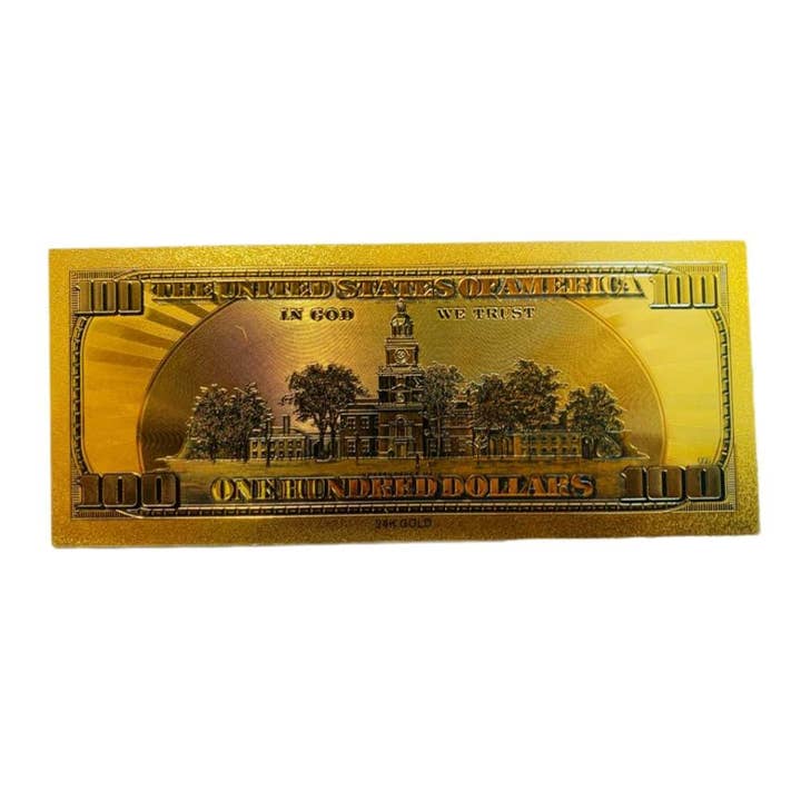 Blinkee.com, LLC - Wholesale Decorative Tabletop Object - Jesus Christ Image in One Hundred Dollars 24k Gold Bill2