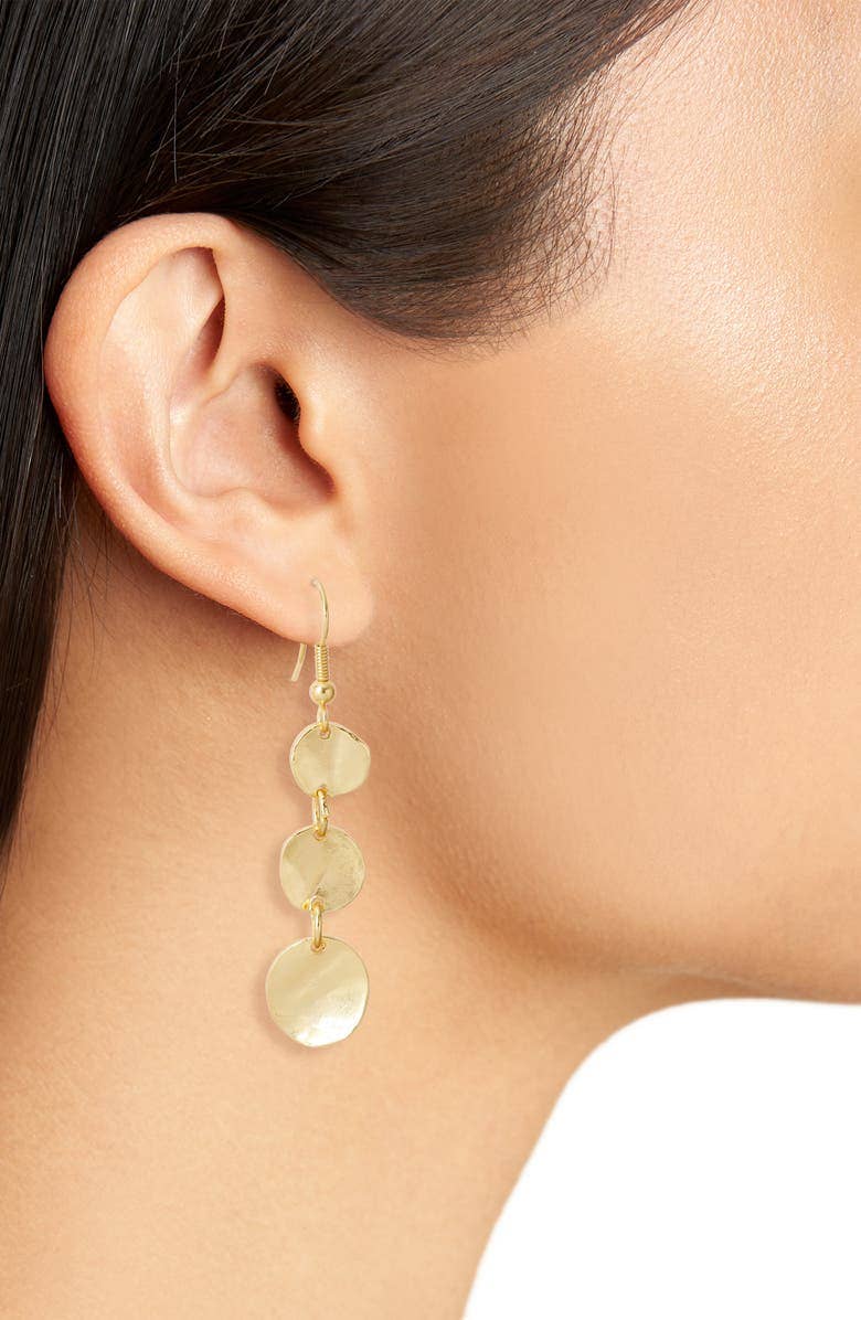 KARINE SULTAN - Wholesale Dangle Earrings - Gold Mini Coin Dangle Earrings1
