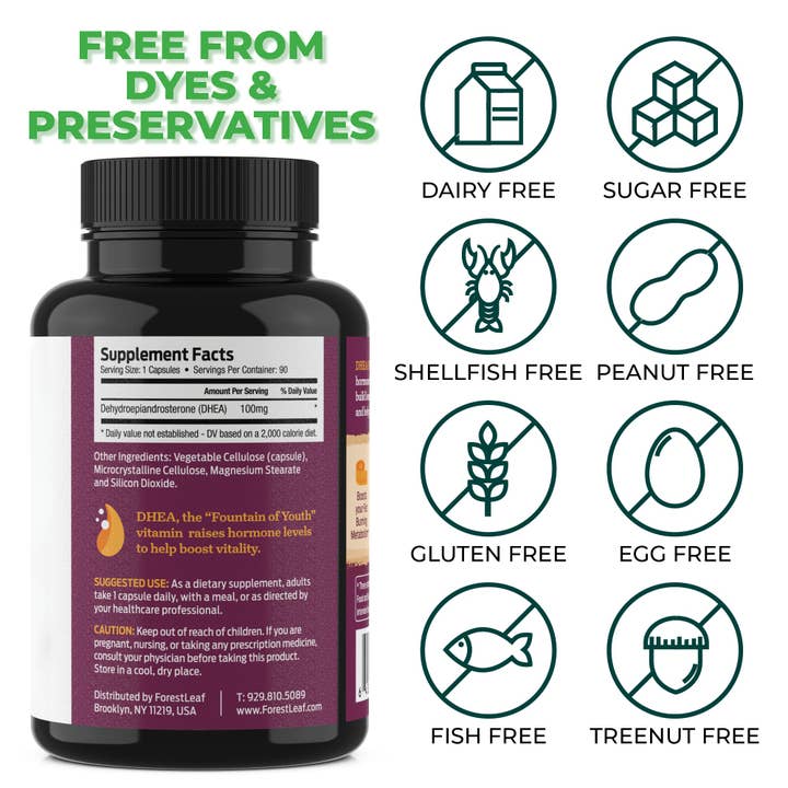 Forest Leaf - Wholesale Oral Supplement/Vitamin - DHEA 100mg8